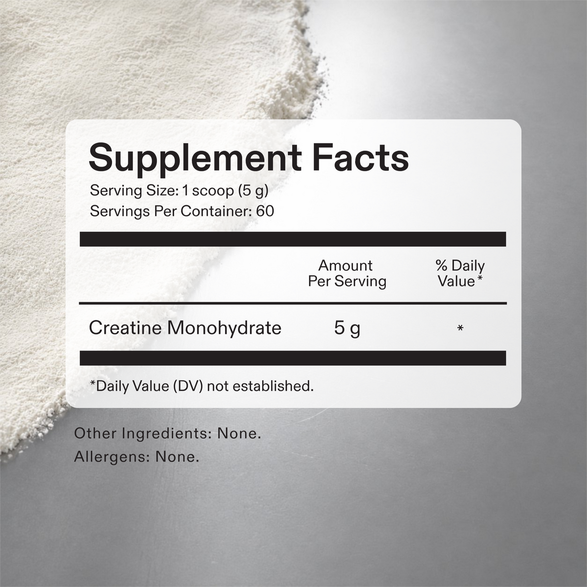 Creatine Monohydrate — Supplement Facts