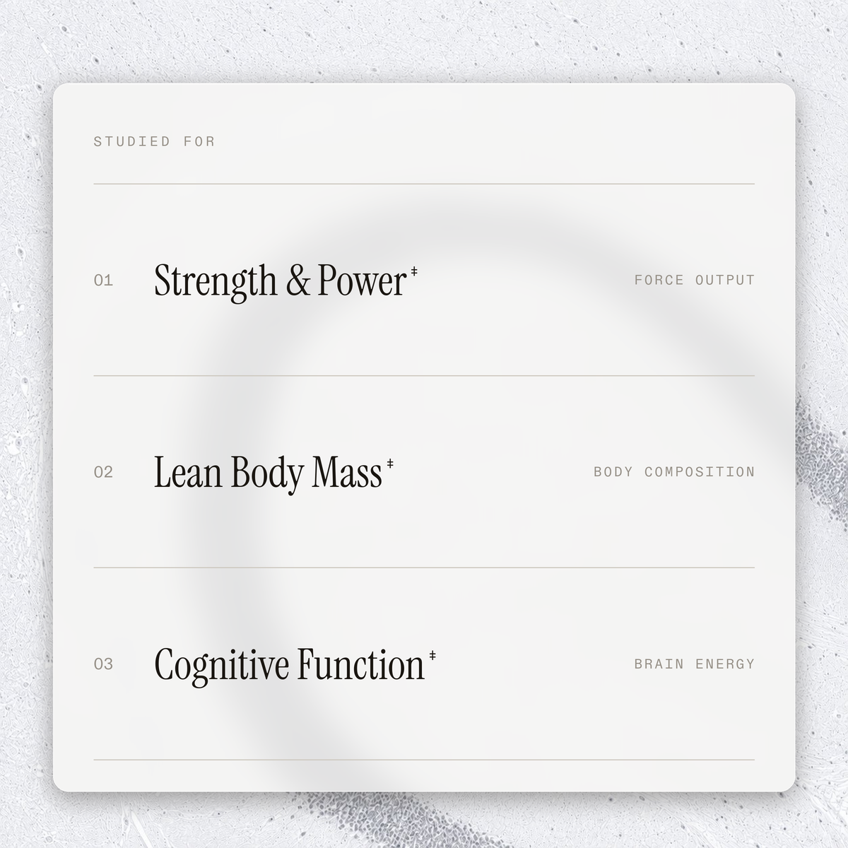 Creatine Monohydrate — functional benefits